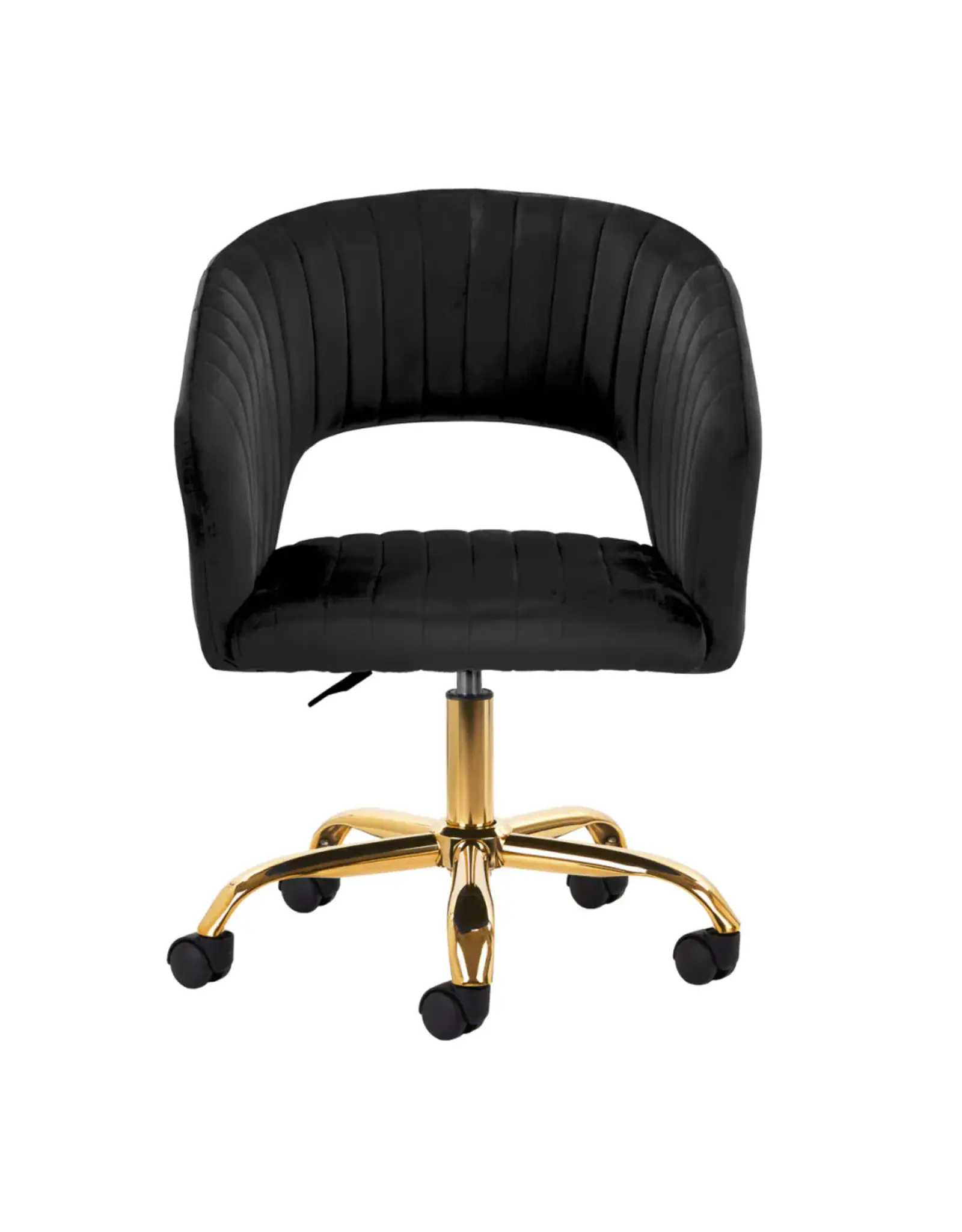 Mega Beauty Shop® Draaistoel LUX zwart fluweel