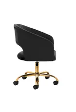 Mega Beauty Shop® Draaistoel LUX zwart fluweel