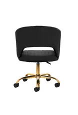 Mega Beauty Shop® Draaistoel LUX zwart fluweel