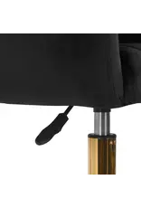 Mega Beauty Shop® Draaistoel LUX zwart fluweel