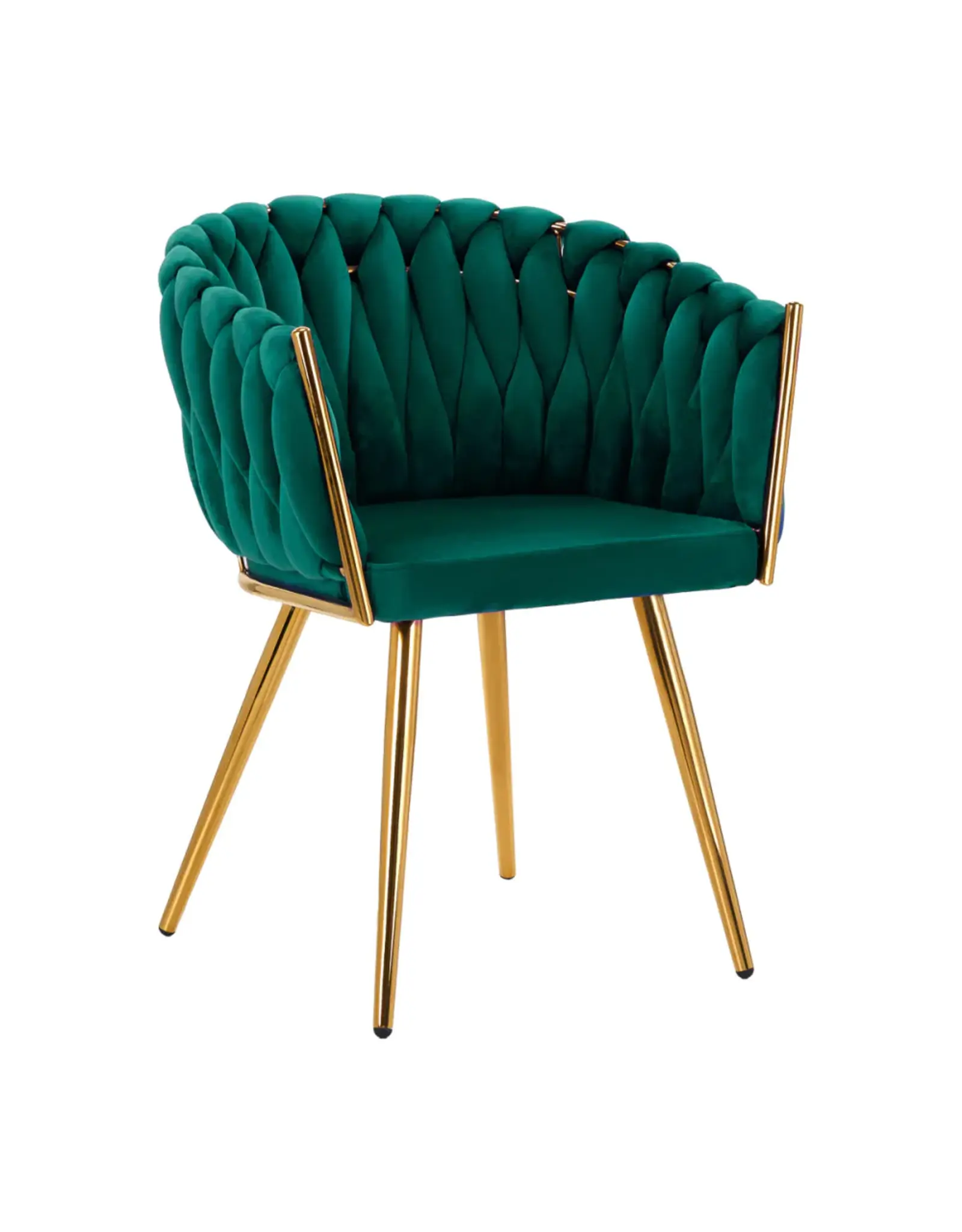 Mega Beauty Shop® Stoel LUX Groen Fluweel