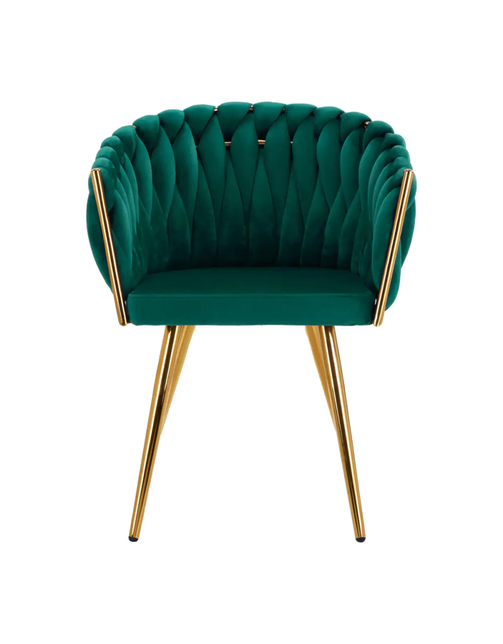 Mega Beauty Shop® Stoel LUX Groen Fluweel