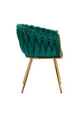 Mega Beauty Shop® Stoel LUX Groen Fluweel