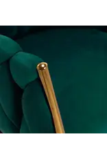 Mega Beauty Shop® Stoel LUX Groen Fluweel