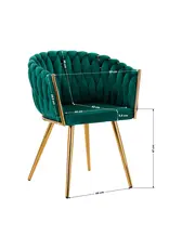 Mega Beauty Shop® Stoel LUX Groen Fluweel