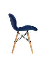 Mega Beauty Shop® Stoel LUX Blauw Fluweel