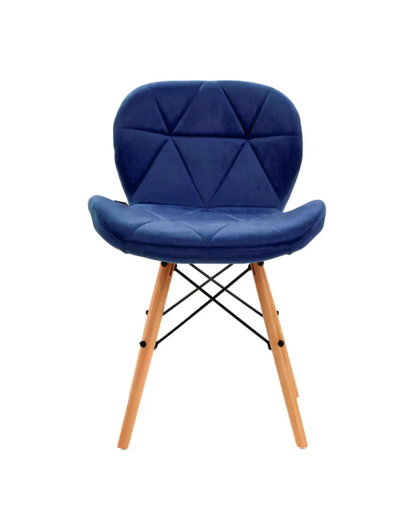 Mega Beauty Shop® Stoel LUX Blauw Fluweel