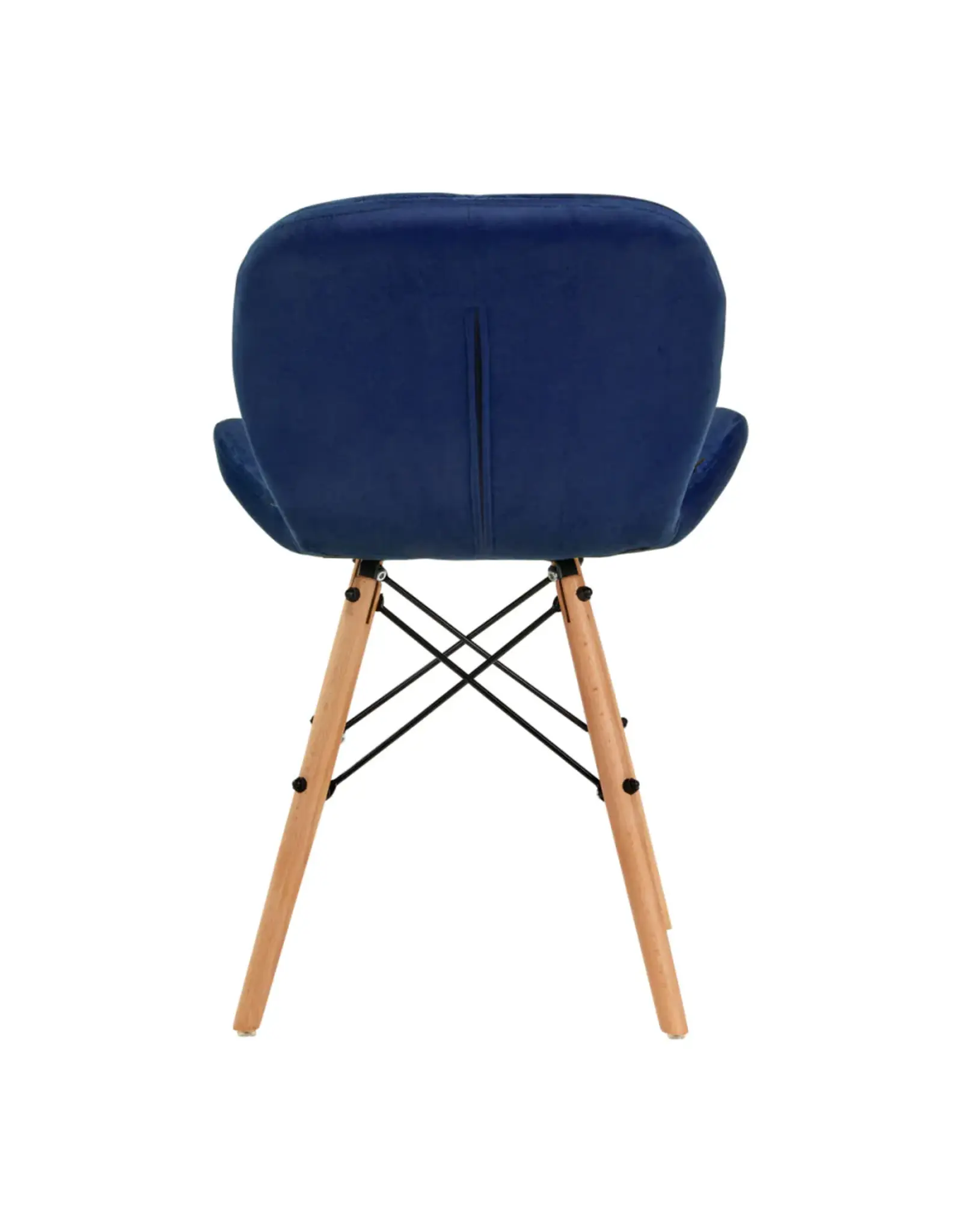 Mega Beauty Shop® Stoel LUX Blauw Fluweel