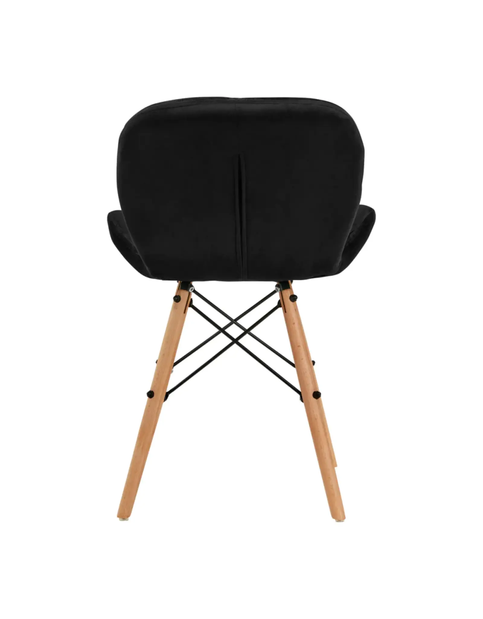 Mega Beauty Shop® Stoel LUX Zwart Fluweel