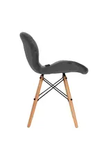 Mega Beauty Shop® Stoel LUX Grijs Fluweel