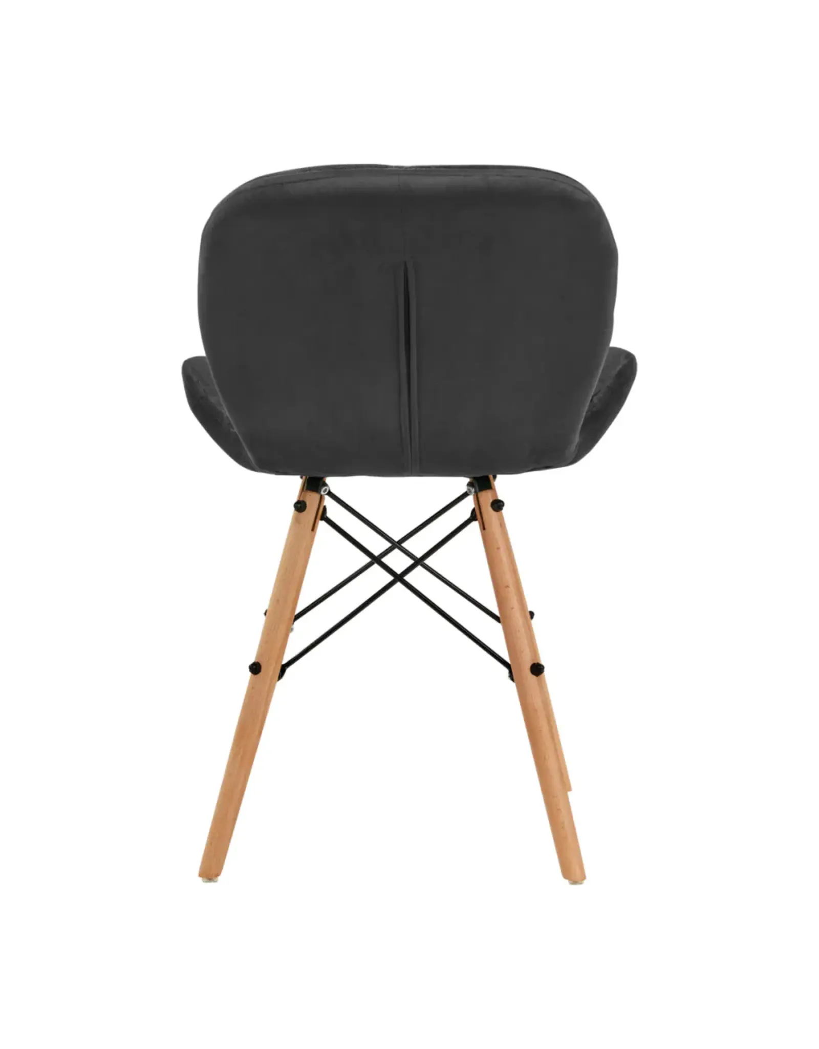 Mega Beauty Shop® Stoel LUX Grijs Fluweel