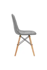 Mega Beauty Shop® Stoel LUX Grijs Eco-leer