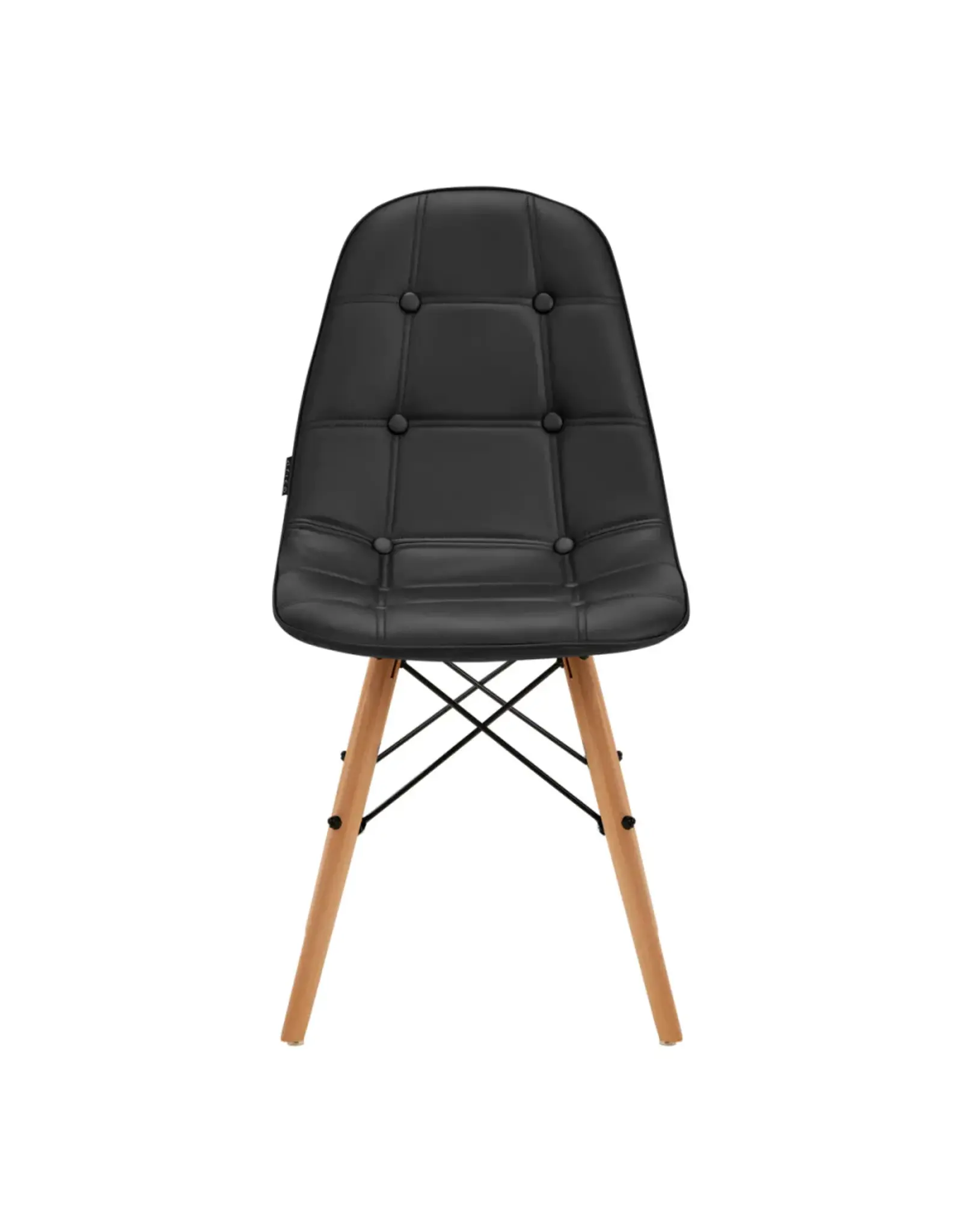 Mega Beauty Shop® Stoel LUX Zwart Eco-leer