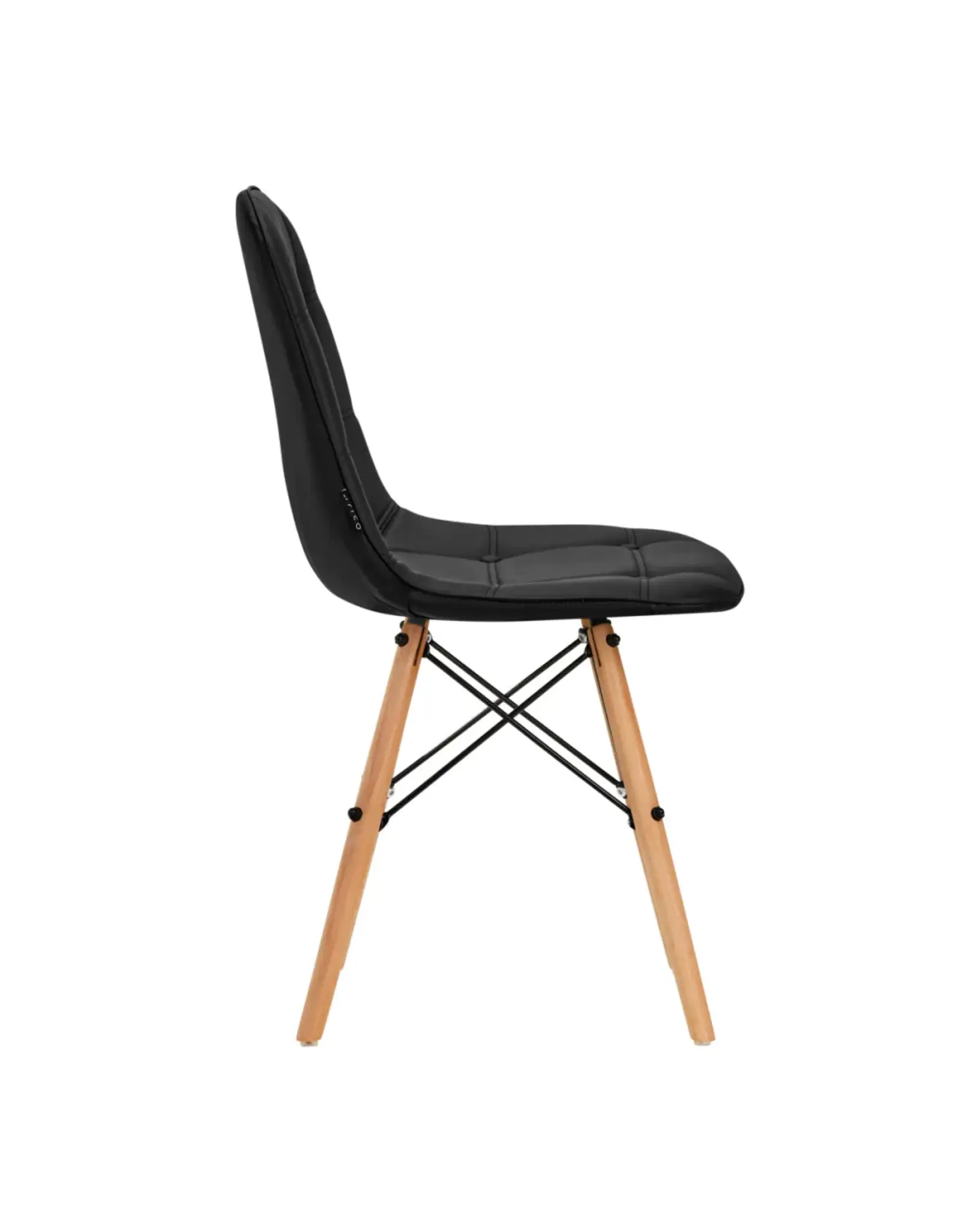 Mega Beauty Shop® Stoel LUX Zwart Eco-leer