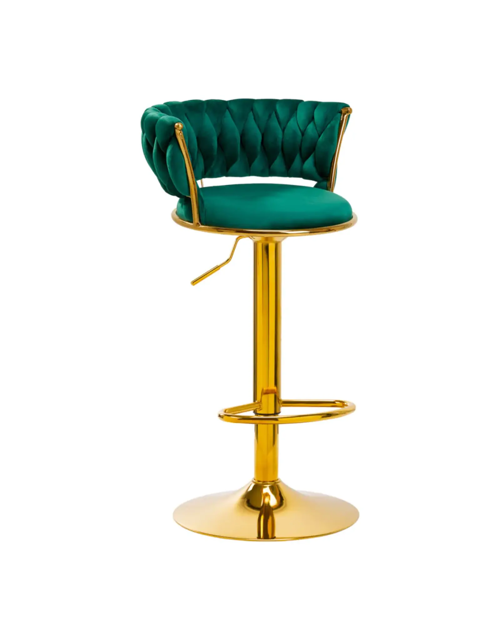 Mega Beauty Shop® Barkruk LUX Groen fluweel