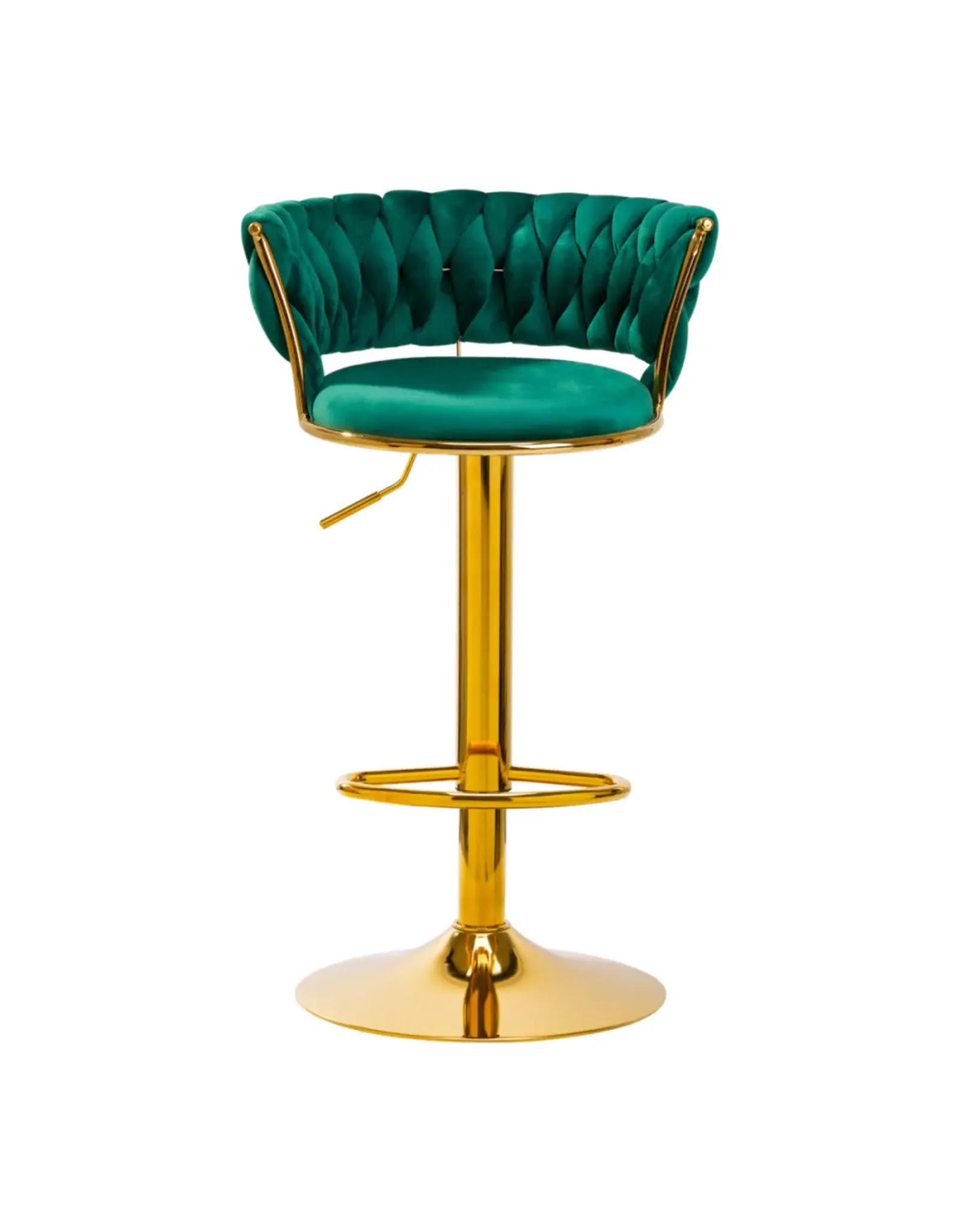 Mega Beauty Shop® Barkruk LUX Groen fluweel