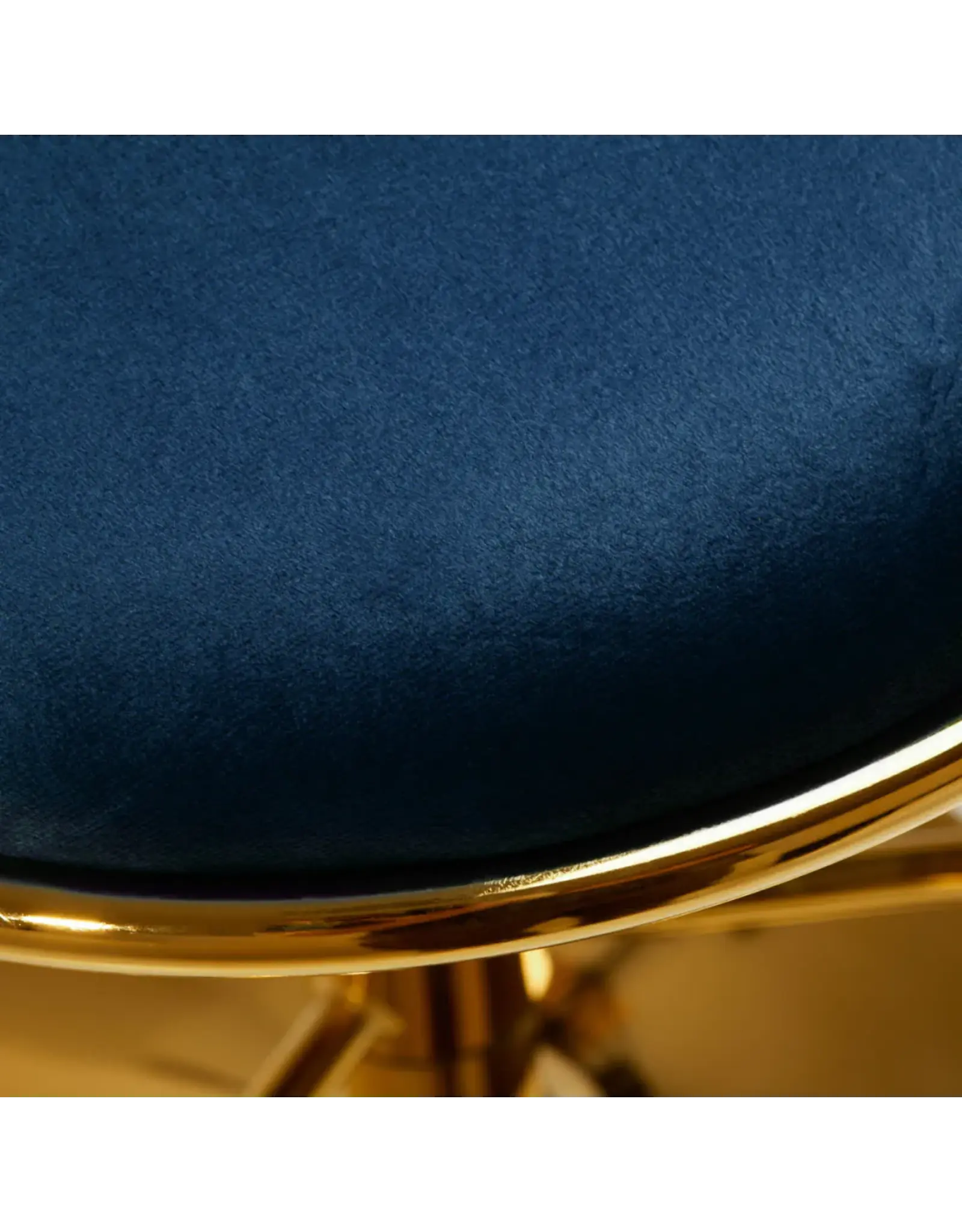 Mega Beauty Shop® Barkruk LUX Blauw fluweel