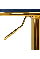 Mega Beauty Shop® Barkruk LUX Blauw fluweel