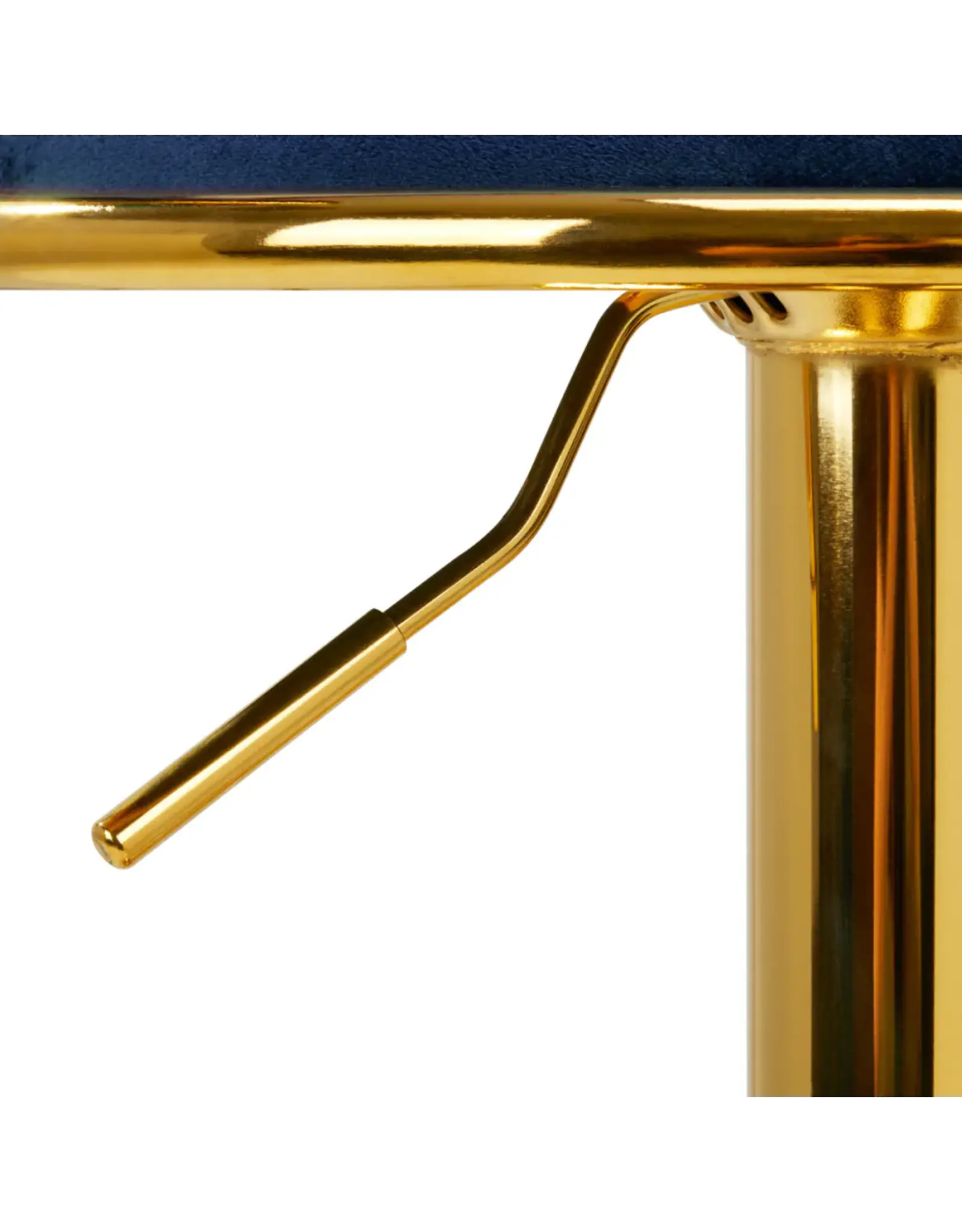 Mega Beauty Shop® Barkruk LUX Blauw fluweel