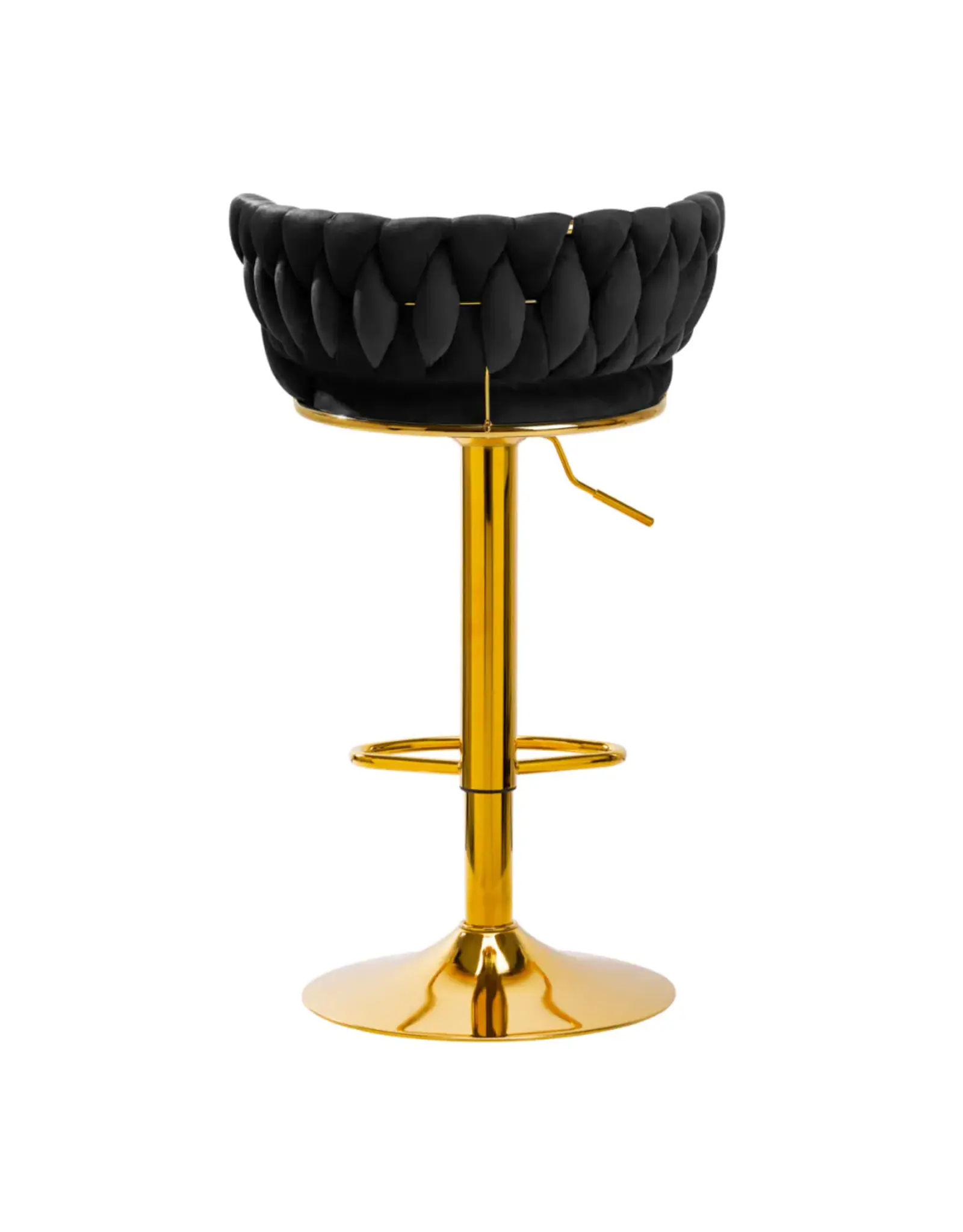 Mega Beauty Shop® Barkruk LUX Zwart fluweel