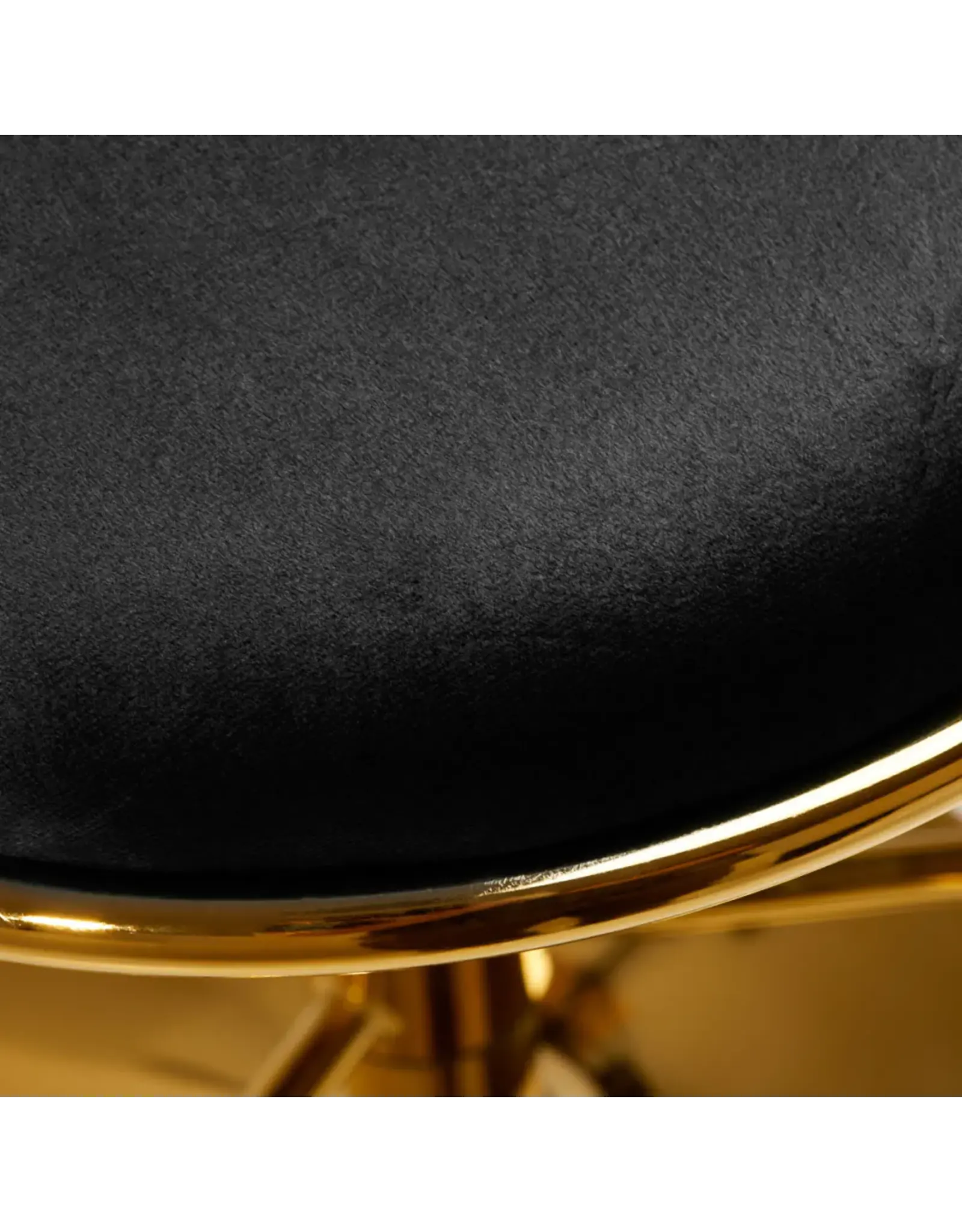 Mega Beauty Shop® Barkruk LUX Zwart fluweel