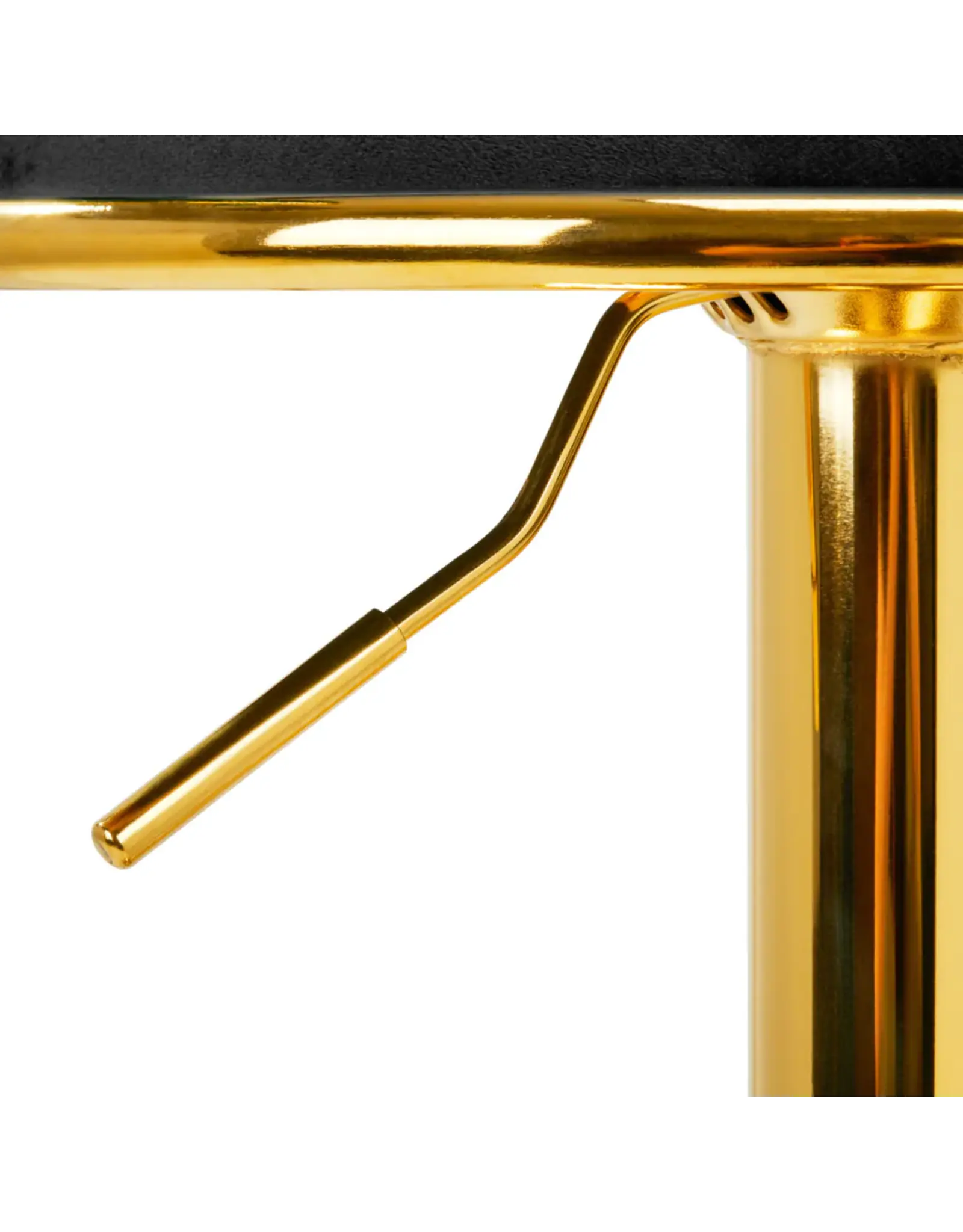 Mega Beauty Shop® Barkruk LUX Zwart fluweel