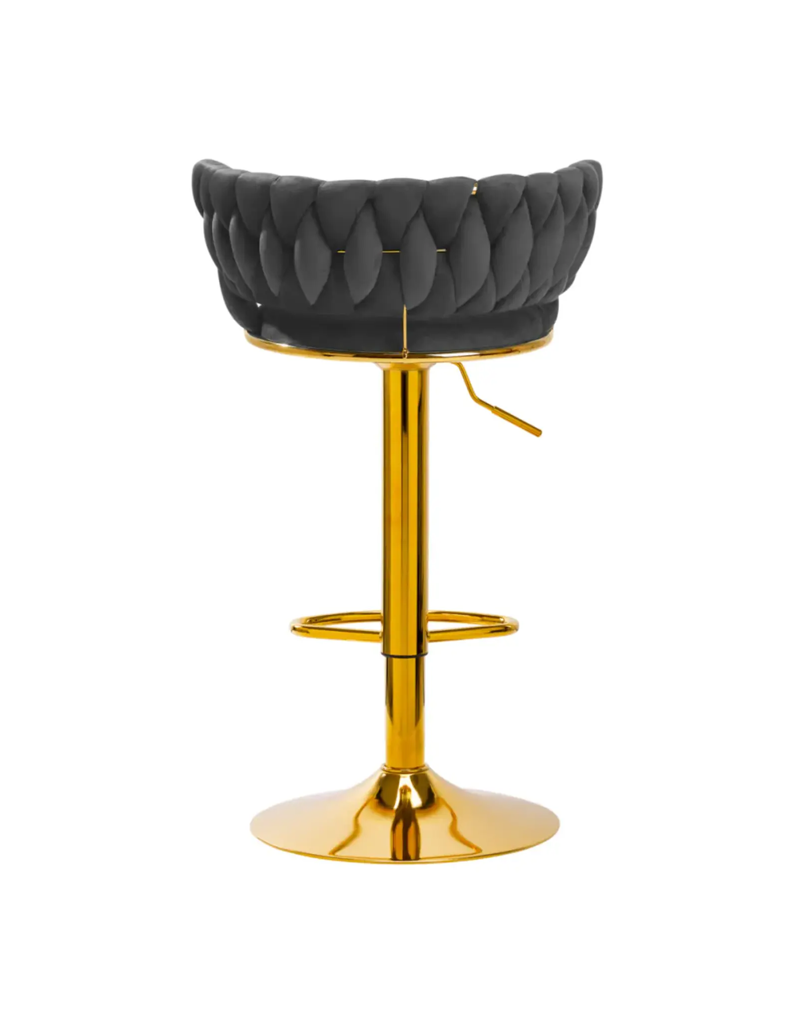 Mega Beauty Shop® Barkruk LUX Grijs fluweel