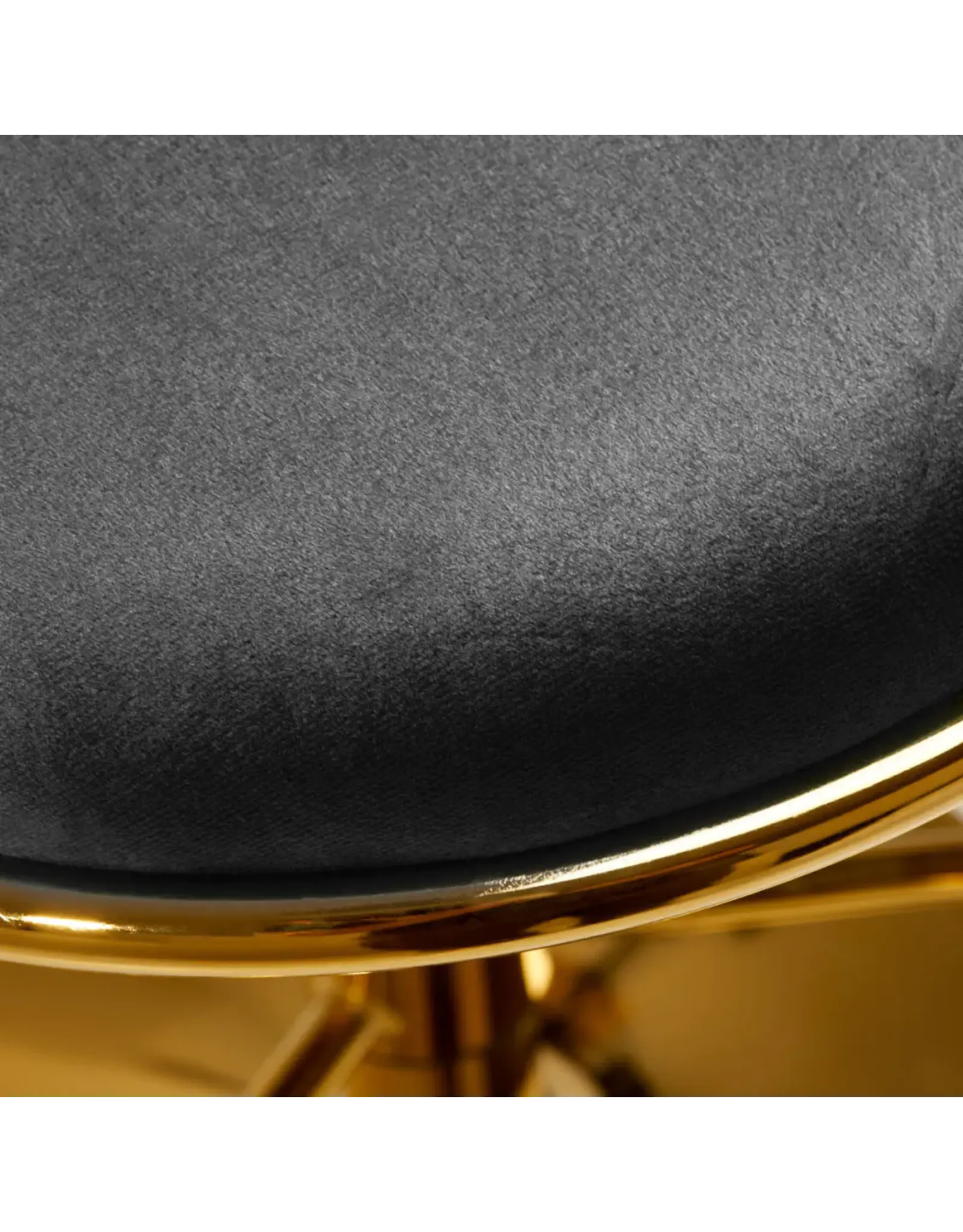 Mega Beauty Shop® Barkruk LUX Grijs fluweel