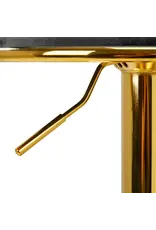 Mega Beauty Shop® Barkruk LUX Grijs fluweel