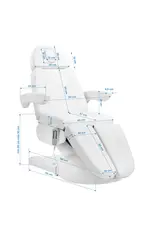 Mega Beauty Shop® Elektrische behandelstoel Wit  (5 motoren)
