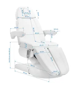 Mega Beauty Shop® Elektrische behandelstoel Wit  (5 motoren)