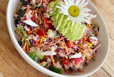 Sushi salad with shiso dressing