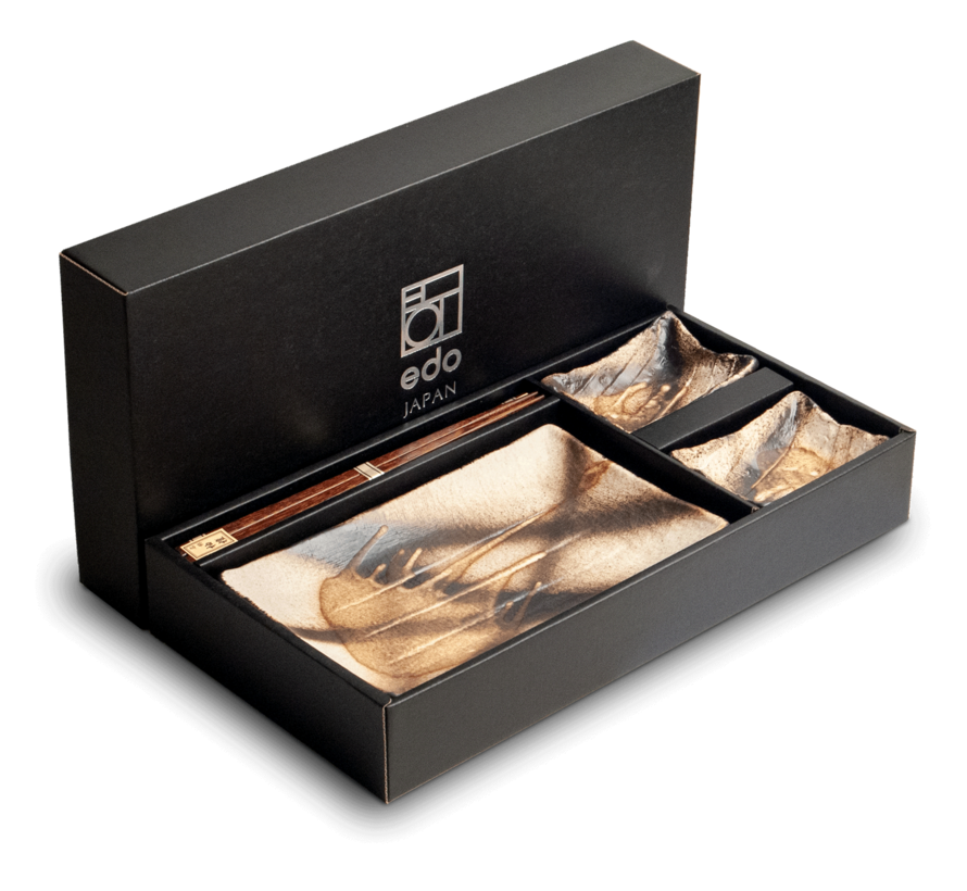 Sushi servies cadeauset - goudkleurig