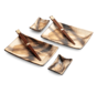 Sushi tableware gift set - gold colour
