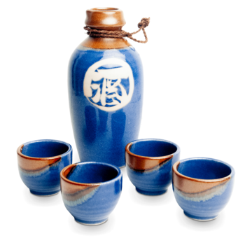 Edo Japan Sake gift set bleu