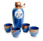 Sake tableware gift set - blue
