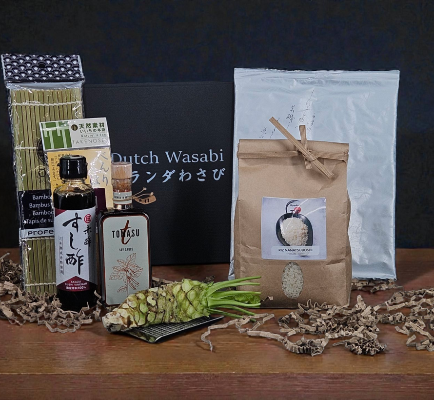 Sushi DIY cadeauset - deluxe met verse wasabi