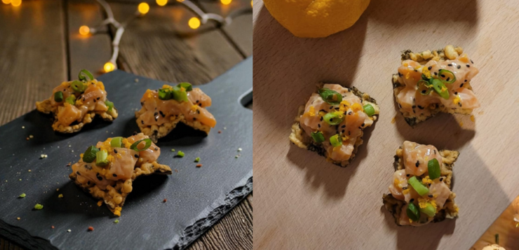 Recept: noriten met zalmtartaar - amuse