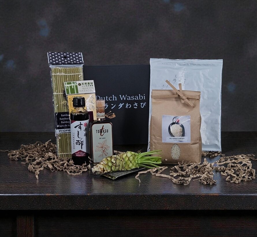 Sushi DIY cadeauset - deluxe met verse wasabi