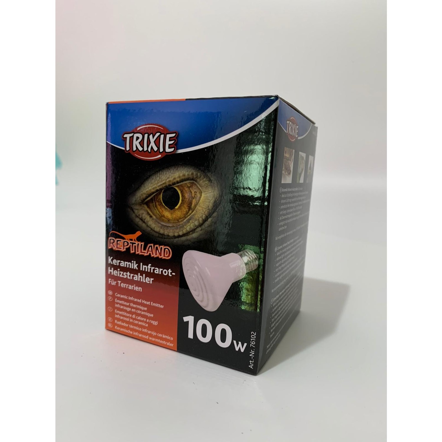 Goedkeuring zakdoek Momentum Trixie keramische warmtelamp 100W - RM Reptiles