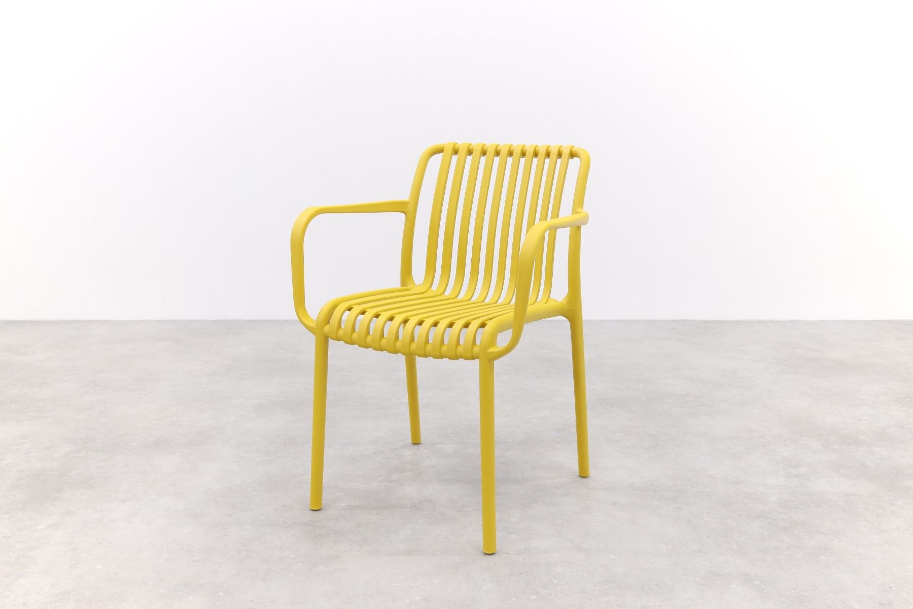 yellow plastic patio chairs