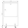 Glimakra LimbusFloor Glass Scheidingswand Met Glazen Schrijfbord Glimakra LimbusFloor Glass Scheidingswand Met Glazen Schrijfbord