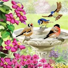 Crystal Art Card Kit Birds 18 x 18cm