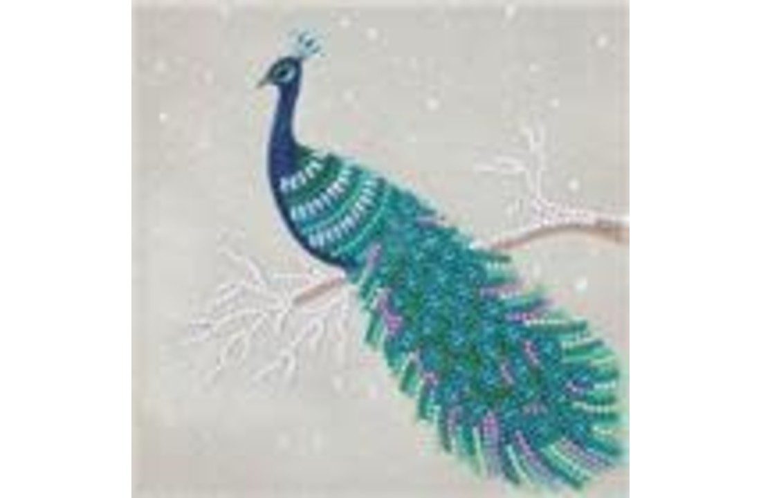 Crystal Card Kit Pretty Peacock 18 x 18cm