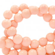 Glaskralen 4mm opaque Peach blush pink