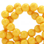 4 mm glaskralen opaque Spectra yellow