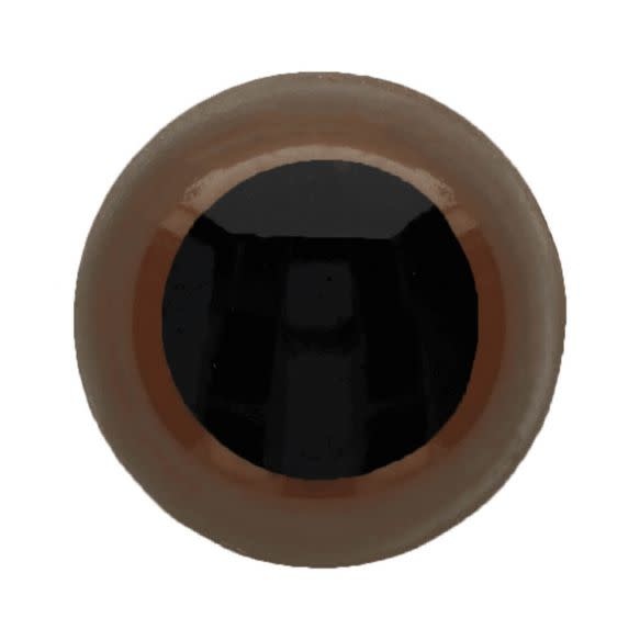 Dierenogen rond zwart/bruin 8mm