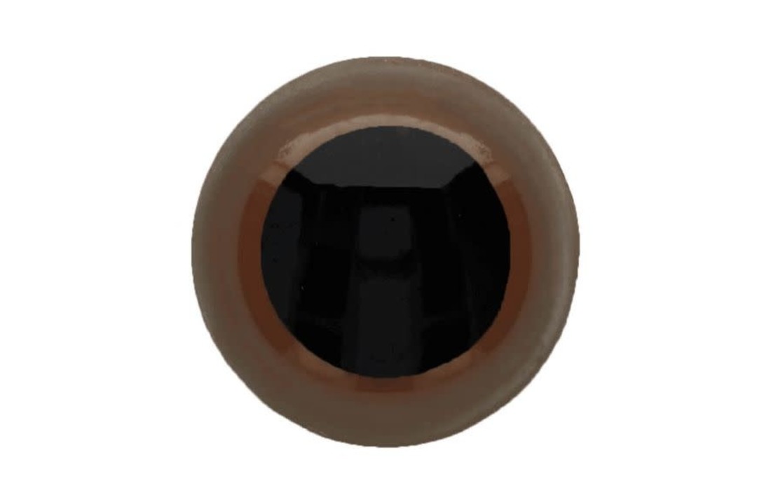 Dierenogen rond zwart/bruin 6mm