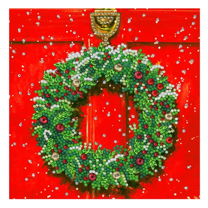 Crystal Art Card Kit Wreath 18 x 18cm