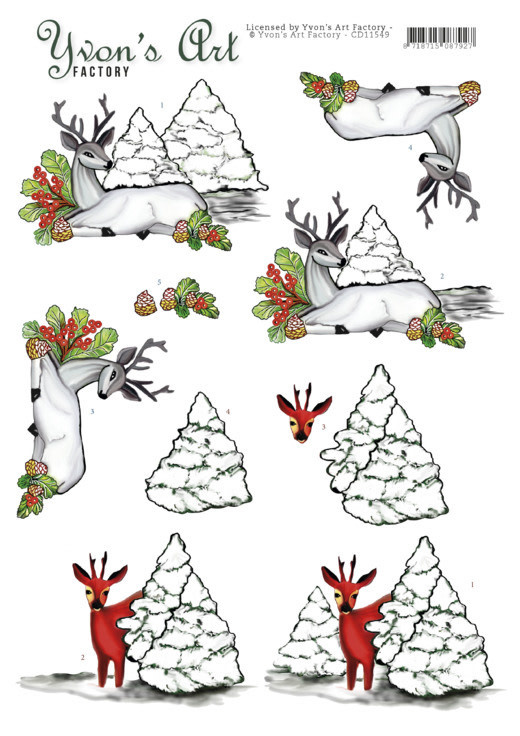 Yvon's Art 3D Knipvel - Deer